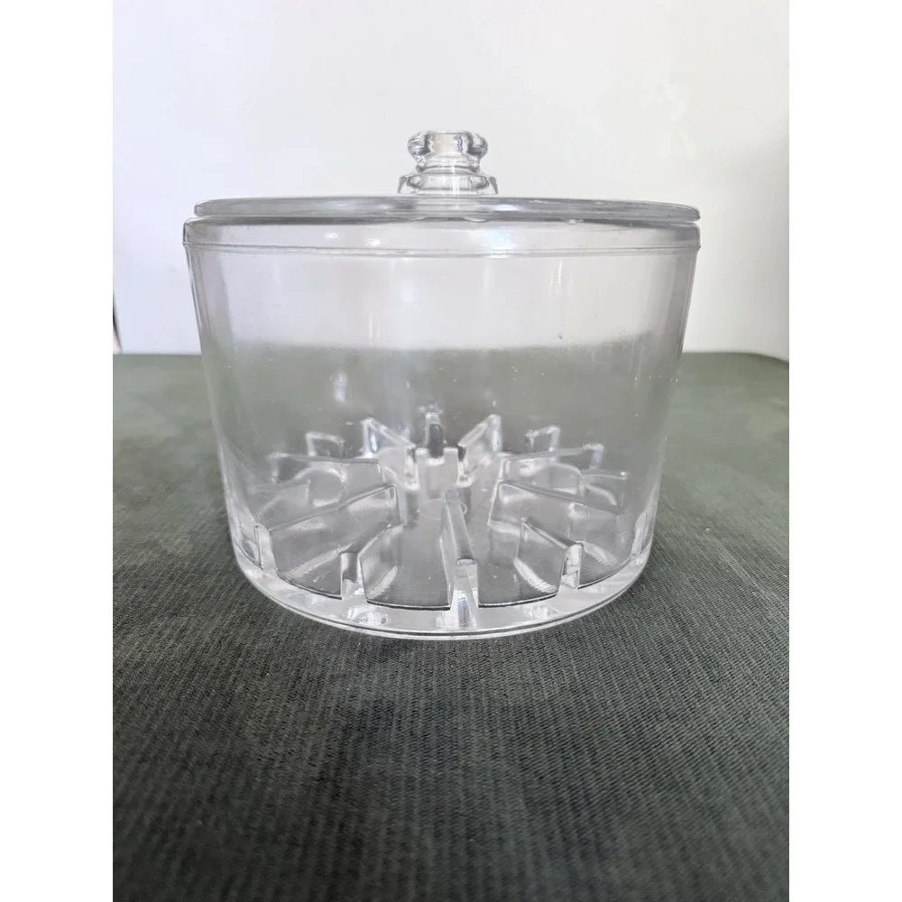 Vintage‎ Glass Round Sanitary Cheese Preserver With Lid